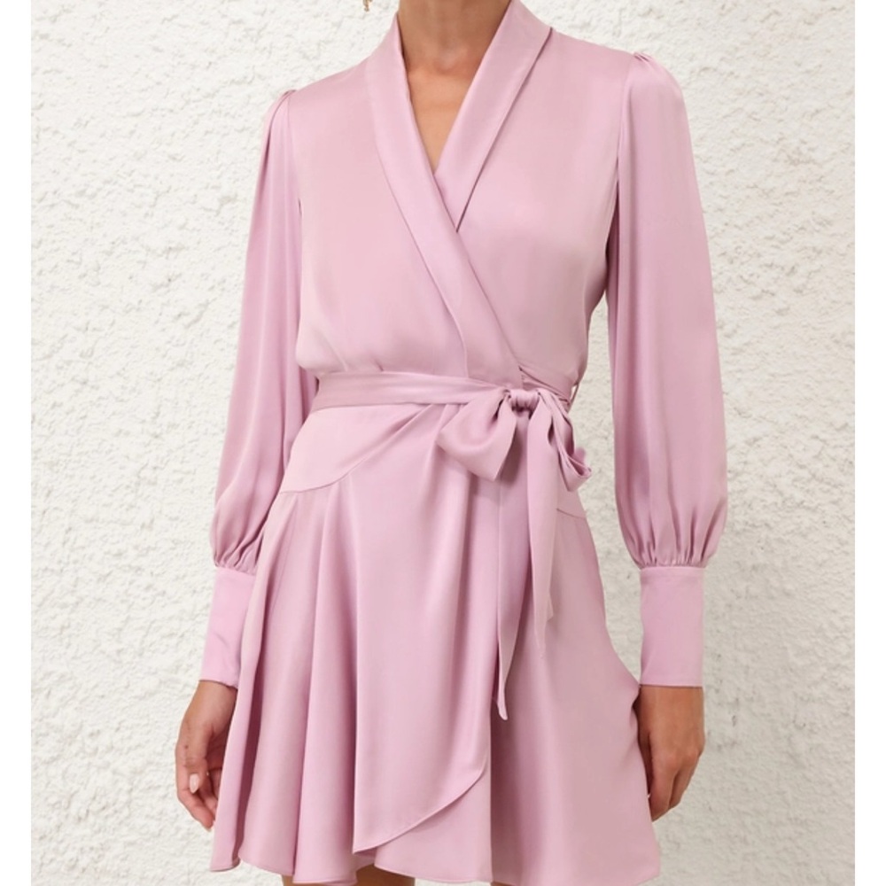 Zimmermann lilac wrap dress